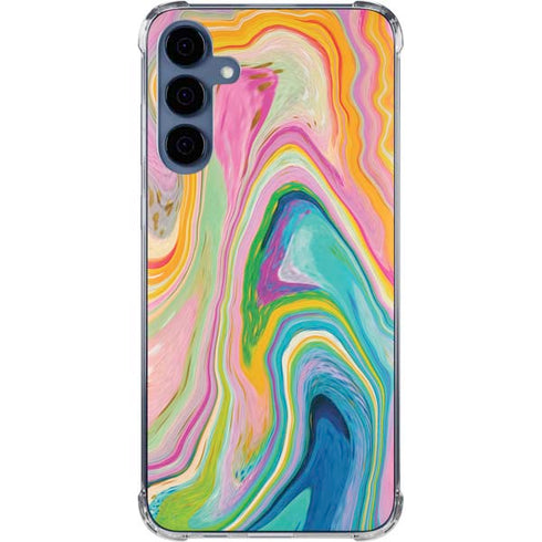 Rainbow Marble by Etta Vee Galaxy S24 Clear Case