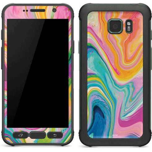 Etta Vee Rainbow Marble Galaxy S7 Active Skin