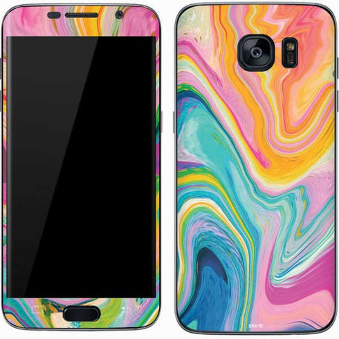 Etta Vee Rainbow Marble Galaxy S7 Skin
