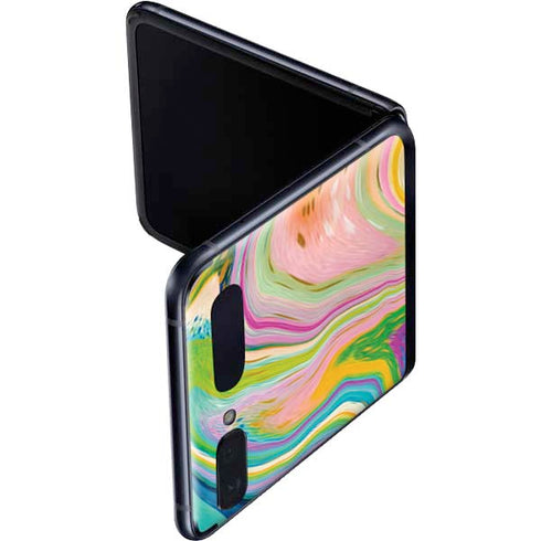 Etta Vee Rainbow Marble Galaxy Z Flip Skin
