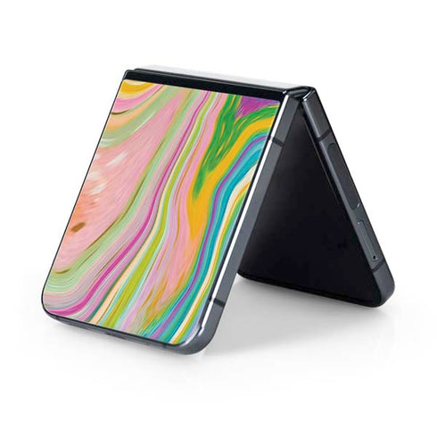 Rainbow Marble by Etta Vee Galaxy Z Flip5 5G Skin