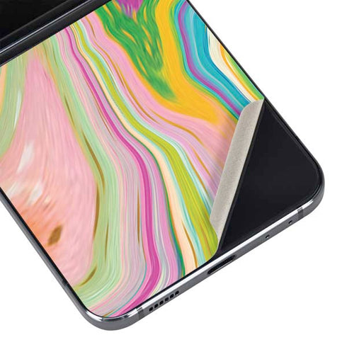 Rainbow Marble by Etta Vee Galaxy Z Flip5 5G Skin