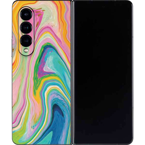 Etta Vee Rainbow Marble Galaxy Z Fold4 5G Skin