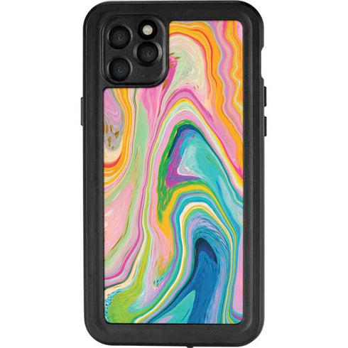 Etta Vee Rainbow Marble iPhone 11 Pro Max Waterproof Case