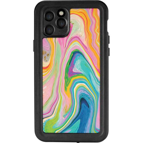 Etta Vee Rainbow Marble iPhone 11 Pro Waterproof Case