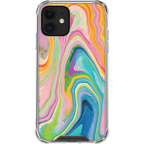 Etta Vee Rainbow Marble iPhone 12 Mini Clear Case
