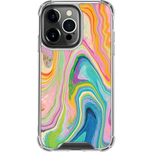 Etta Vee Rainbow Marble iPhone 13 Pro Clear Case