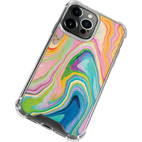 Etta Vee Rainbow Marble iPhone 13 Pro Max Clear Case