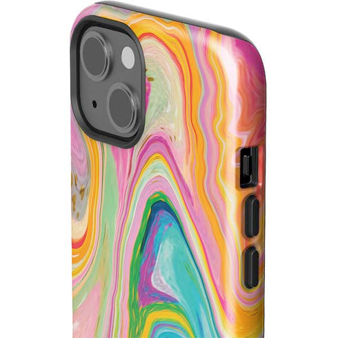 Rainbow Marble by Etta Vee iPhone 15 Plus Impact Case