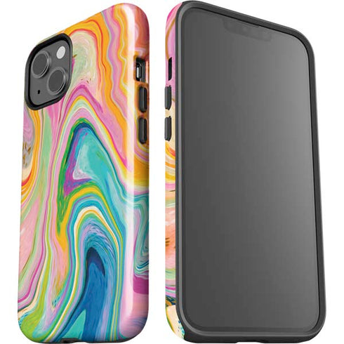 Rainbow Marble by Etta Vee iPhone 15 Plus Impact Case