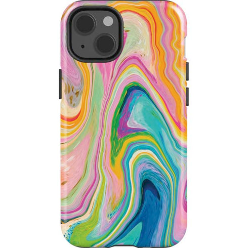 Rainbow Marble by Etta Vee iPhone 15 Impact Case