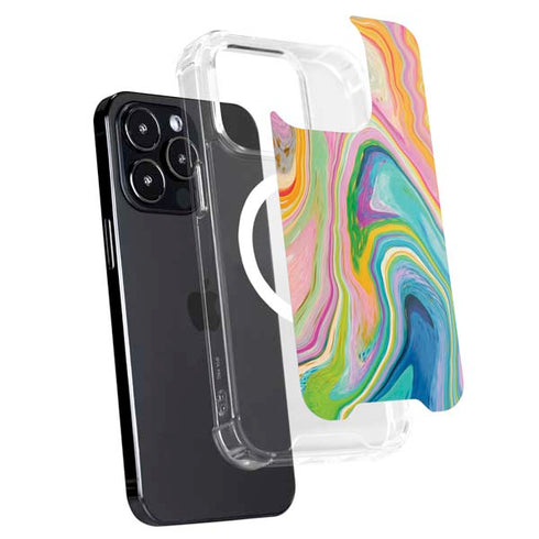 Rainbow Marble by Etta Vee iPhone 15 Pro Max MagSafe Case