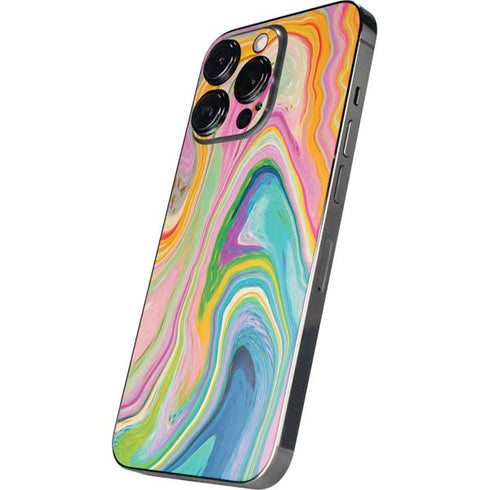 Etta Vee Rainbow Marble iPhone 14 Pro Skin