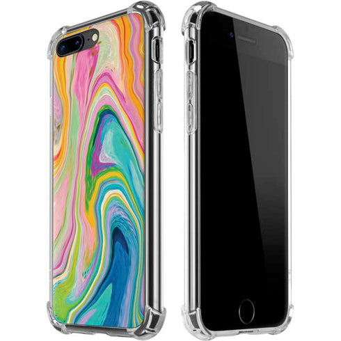 Rainbow Marble by Etta Vee iPhone 7/8 Plus Clear Case
