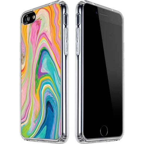 Etta Vee Rainbow Marble iPhone SE (2nd & 3rd Gen) Clear Case