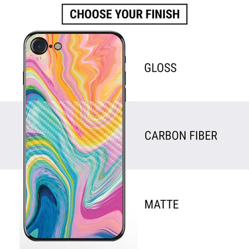 Etta Vee Rainbow Marble iPhone SE (2nd & 3rd Gen) Skin