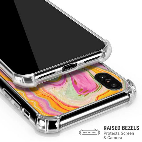 Rainbow Marble by Etta Vee iPhone XS Max Clear Case