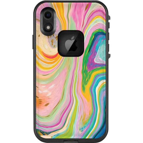 Etta Vee Rainbow Marble LifeProof Fre iPhone Skin