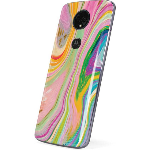 Etta Vee Rainbow Marble Moto E5 Plus Skin