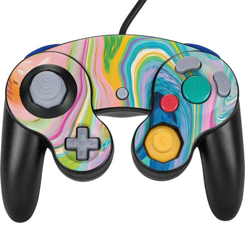 Etta Vee Rainbow Marble Nintendo GameCube Controller Skin