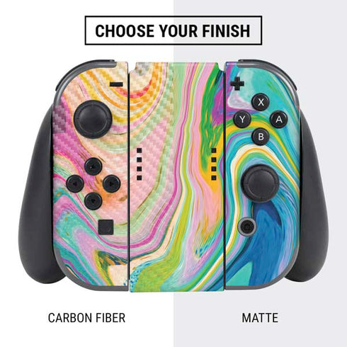 Etta Vee Rainbow Marble Nintendo Switch Bundle Skin
