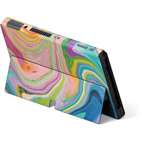 Etta Vee Rainbow Marble Nintendo Switch OLED (2021) Skin