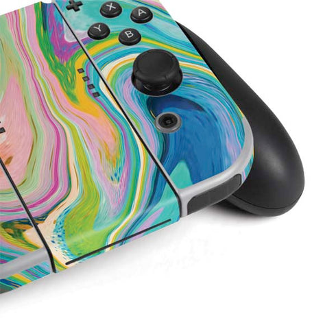 Etta Vee Rainbow Marble Nintendo Switch OLED (2021) Skin