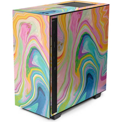 Etta Vee Rainbow Marble NZXT H510 Compact ATX Mid-Tower Case Skin