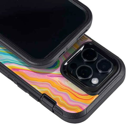 Rainbow Marble by Etta Vee Otterbox Defender iPhone Skin