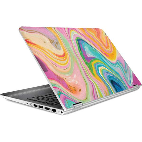 Etta Vee Rainbow Marble HP Pavilion Skin