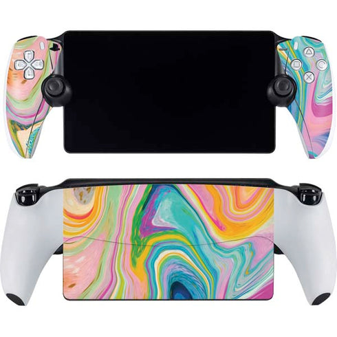 Rainbow Marble by Etta Vee PlayStation Portal Remote Player Skin