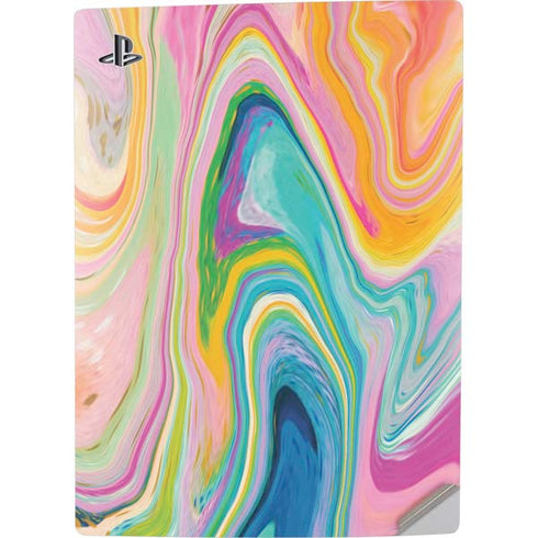 Etta Vee Rainbow Marble PS5 Digital Edition Console Skin