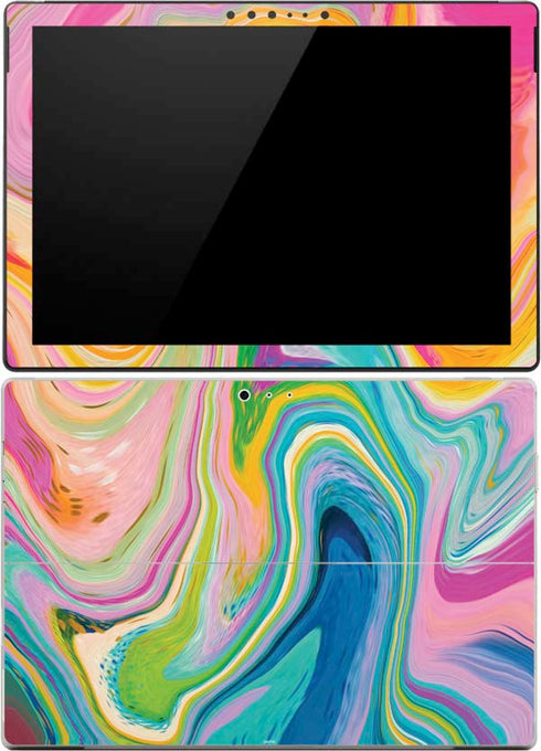 Etta Vee Rainbow Marble Surface Pro (2017) Skin
