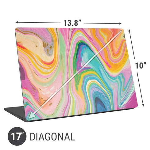 Etta Vee Rainbow Marble Universal Laptop 17in (13.8 x 10in) Skin