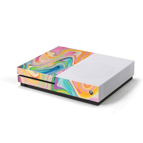 Etta Vee Rainbow Marble Xbox One S Console Skin