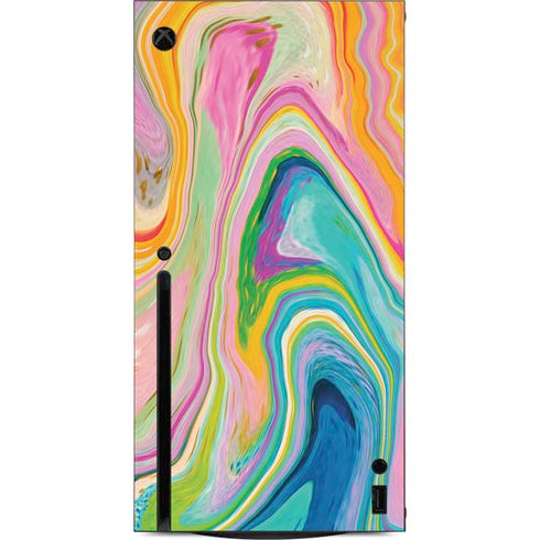 Etta Vee Rainbow Marble Xbox Series X Console Skin