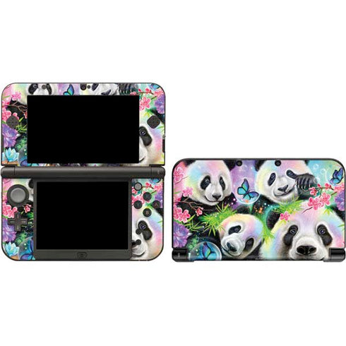 Rainbow Pandas with Butterflies by Sheena Pike 3DS XL 2015 Skin