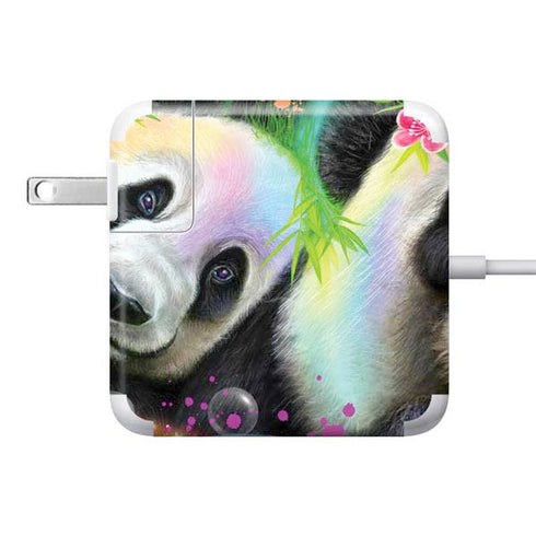 Rainbow Pandas with Butterflies by Sheena Pike 85W Power Adapter (15 and 17 inch MacBook Pro Charger) Skin