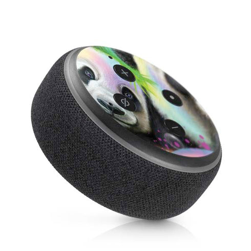 Rainbow Pandas with Butterflies by Sheena Pike Amazon Echo Dot Skin