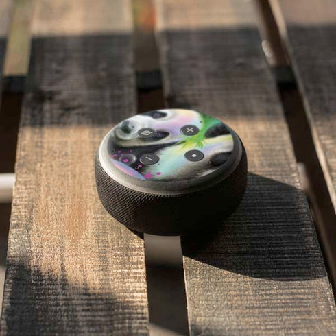 Rainbow Pandas with Butterflies by Sheena Pike Amazon Echo Dot Skin