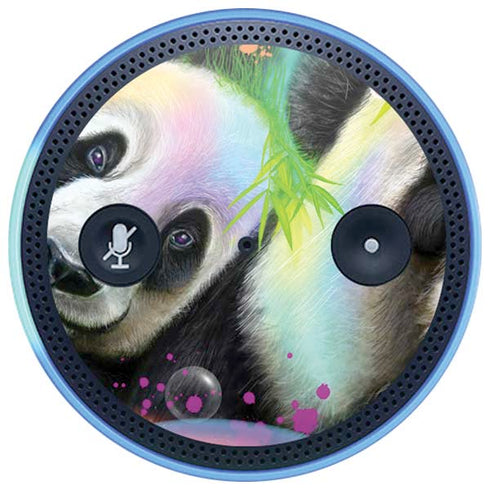 Rainbow Pandas with Butterflies by Sheena Pike Amazon Echo Skin