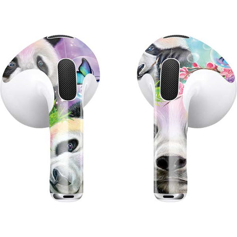Rainbow Pandas with Butterflies by Sheena Pike Apple AirPods (3rd Gen 2021) Skin