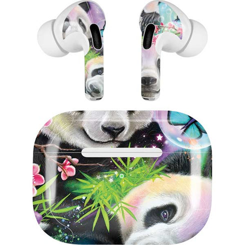 Rainbow Pandas with Butterflies by Sheena Pike Apple AirPods Pro Skin