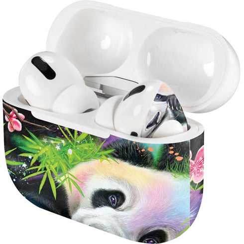 Rainbow Pandas with Butterflies by Sheena Pike Apple AirPods Pro Skin
