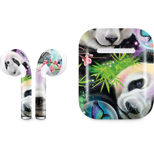 Rainbow Pandas with Butterflies by Sheena Pike Apple AirPods Skin