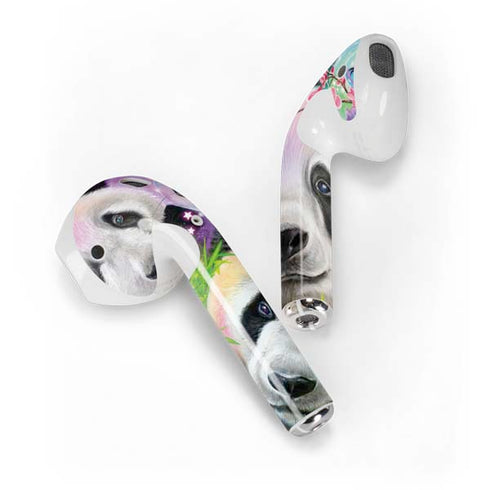 Rainbow Pandas with Butterflies by Sheena Pike Apple AirPods Skin