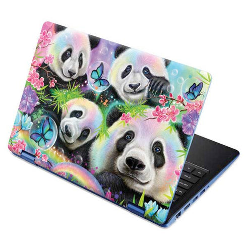 Rainbow Pandas with Butterflies by Sheena Pike Aspire R11 11.6in Skin
