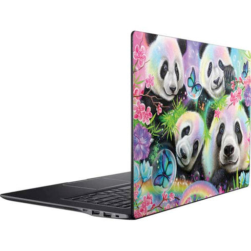 Rainbow Pandas with Butterflies by Sheena Pike Ativ Book 9 (15.6in 2014) Skin