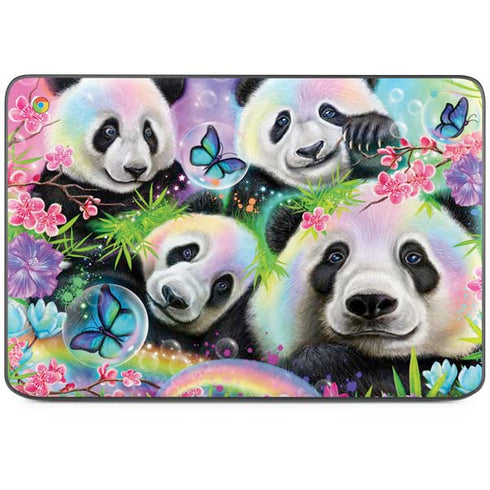 Rainbow Pandas with Butterflies by Sheena Pike HP Chromebook Skin