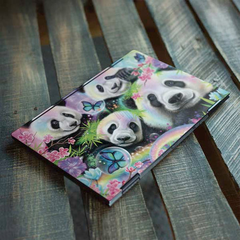 Rainbow Pandas with Butterflies by Sheena Pike HP Envy Skin